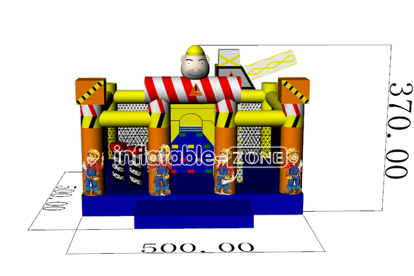 Inflatable-Zone Design Giant Inflatable Amusing Park Inflatable Bouncer Worker Trampoline Theme For Kids