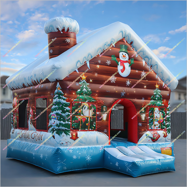 Commercial Christmas Tree Inflatable Bouncy Castle Winter Wonderland S