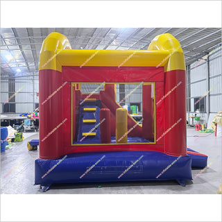 Blow Up Fire Truck Inflatable Bouncy Castle Slide Fire And Rescue Commercial Bounce House Slide Combo For Sale