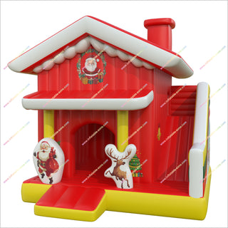Santa Inflatable Outdoor Christmas Bounce House Near Me Inflatable Bouncy Castle With Slide Jumper Combos For Rent
