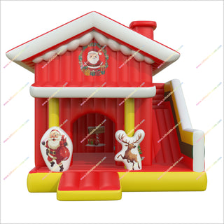 Santa Inflatable Outdoor Christmas Bounce House Near Me Inflatable Bouncy Castle With Slide Jumper Combos For Rent