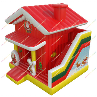 Santa Inflatable Outdoor Christmas Bounce House Near Me Inflatable Bouncy Castle With Slide Jumper Combos For Rent