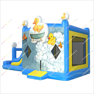 Rubber Ducky Inflatable Bouncy Castle With Water Slide Cheap Commercial Playground Best Bounce House Water Slide Combo