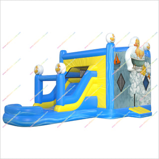 Rubber Ducky Inflatable Bouncy Castle With Water Slide Cheap Commercial Playground Best Bounce House Water Slide Combo
