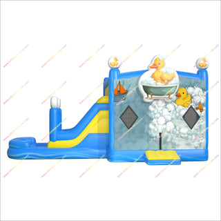 Rubber Ducky Inflatable Bouncy Castle With Water Slide Cheap Commercial Playground Best Bounce House Water Slide Combo
