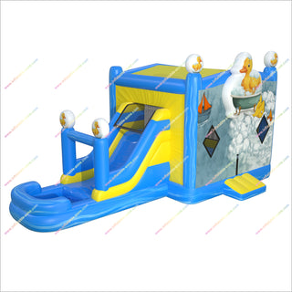 Rubber Ducky Inflatable Bouncy Castle With Water Slide Cheap Commercial Playground Best Bounce House Water Slide Combo