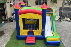 Multi-Color Sports Games Inflatable Bouncy Castle Outdoor Inflatable Combo Backyard Bounce House With Slide