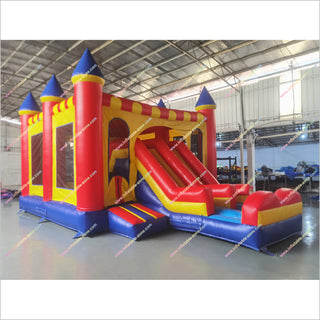 Inflatable Bouncy Jumping Castle Dual Slide Inflatable Commercial Bounce House Combo For Sale