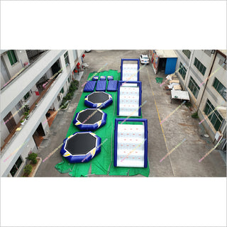 Island Water Sports Inflatable Bouncy Water Slide Floating Pool Toys Inflatable Trampoline For Water