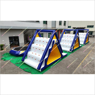 Island Water Sports Inflatable Bouncy Water Slide Floating Pool Toys Inflatable Trampoline For Water