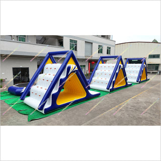 Island Water Sports Inflatable Bouncy Water Slide Floating Pool Toys Inflatable Trampoline For Water