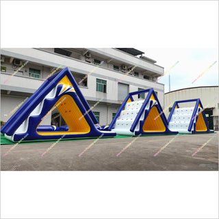 Island Water Sports Inflatable Bouncy Water Slide Floating Pool Toys Inflatable Trampoline For Water