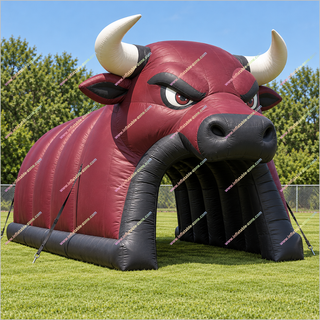 Inflatable Bull Tunnel Football Run Through Tunnel Rodeo Themed Party Inflatable Football Tunnel Cost