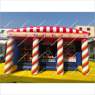 Inflatable Carnival Booth Interactive Sport 3 In 1 Games Inflatable Shooting Target Outdoor Carnival Games For Fun Fair Stall