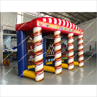 Fun Team Bonding Activities Ring Toss Milk Smash And Ferris Wheel Toss 3-In-1 Inflatable Carnival Games For Rent