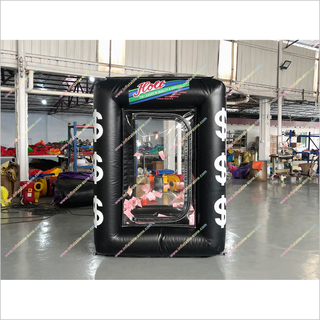 Outdoor Indoor Activities Inflatable Cash Cube Booth Black Grab Money Machine Inflatable Sport Games For Sale