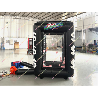 Outdoor Indoor Activities Inflatable Cash Cube Booth Black Grab Money Machine Inflatable Sport Games For Sale