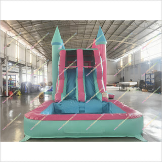 Inflatable Castle Water Slide Combo Big Splash Swimming Pool Double Slide Water Bounce House