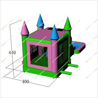 Inflatable Castle Water Slide Combo Big Splash Swimming Pool Double Slide Water Bounce House