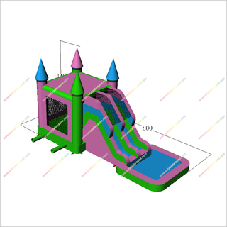 Inflatable Castle Water Slide Combo Big Splash Swimming Pool Double Slide Water Bounce House