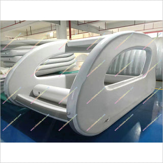 Inflatable Luxury Yacht Fishing Catamaran Boat Portable Solar Power Inflatable Houseboat For Sale