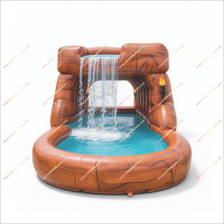 Backyard Cave Pool Inflatable Outdoor Water Park Family Themed Parties Inflatable Pool Cave Waterfall
