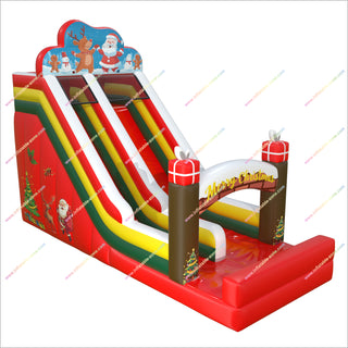 Inflatable Christmas Slide Party Play Ground Winter Inflatable Bouncy Castle With Slide Giant Inflatable Slide Rentals