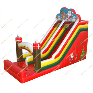Inflatable Christmas Slide Party Play Ground Winter Inflatable Bouncy Castle With Slide Giant Inflatable Slide Rentals