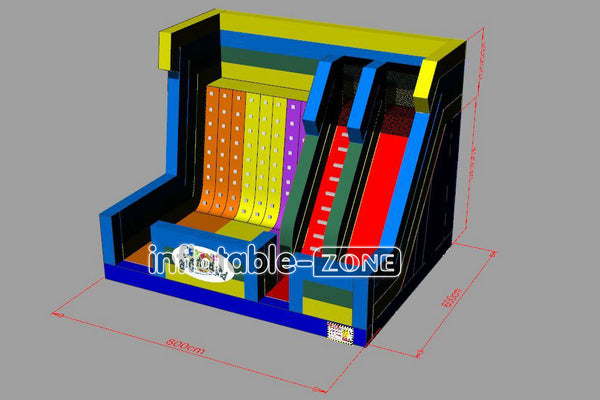 Inflatable-Zone Design Small Inflatable Climbing Wall And Slide Outdoor Sports Games Inflatable Bouncer For Kids