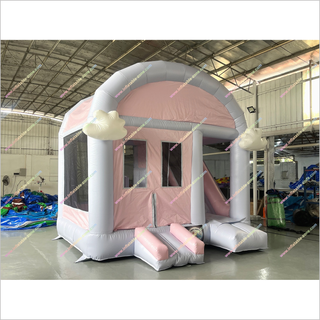 Cloud-Themed Inflatable Combo Bounce And Slide Big Inflatable House Bouncy Castle Slides To Buy