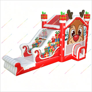 Outdoor Christmas Decorations Jumping Castle Inflatable Combo Slide Bounce House Commercial Bouncer For Sale