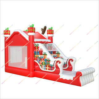 Outdoor Christmas Decorations Jumping Castle Inflatable Combo Slide Bounce House Commercial Bouncer For Sale
