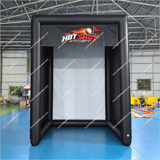 Inflatable Commercial Golf Simulator Enclosure Tent With Projector Screen High End Golf Simulator For Home