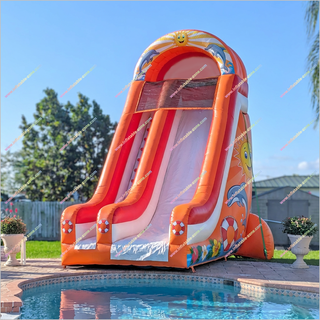 Sun Ocean Inflatable Commercial Slide Safe Climbing Bouncy Castle Playzone Tall Slide For Backyard