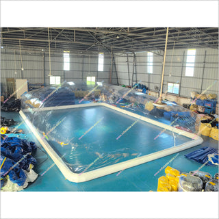 Spacious Inflatable Dome Pool Cover Blow Up Clear Bubble Tent Inflatable Cover For Pool
