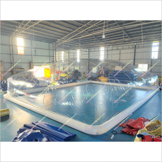 Spacious Inflatable Dome Pool Cover Blow Up Clear Bubble Tent Inflatable Cover For Pool