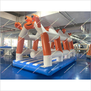 Crab Shaped Swinging Bridge Game Inflatable Crab Swing Bridge Amusement Parks And Water Parks Near Me