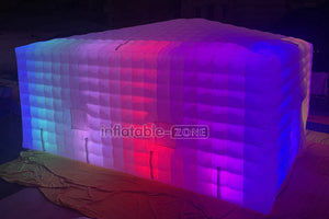 Commercial Inflatable Nightclub Inflatable Party Tent Inflatable Cube Tent With LED Lights For Outdoor Events