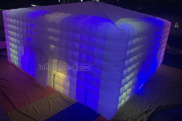 Commercial Inflatable Nightclub Inflatable Party Tent Inflatable Cube Tent With LED Lights For Outdoor Events