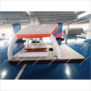 Inflatable Dock Floats Water Platform Leisure Inflatable Floating Party Island Bar Table Tent