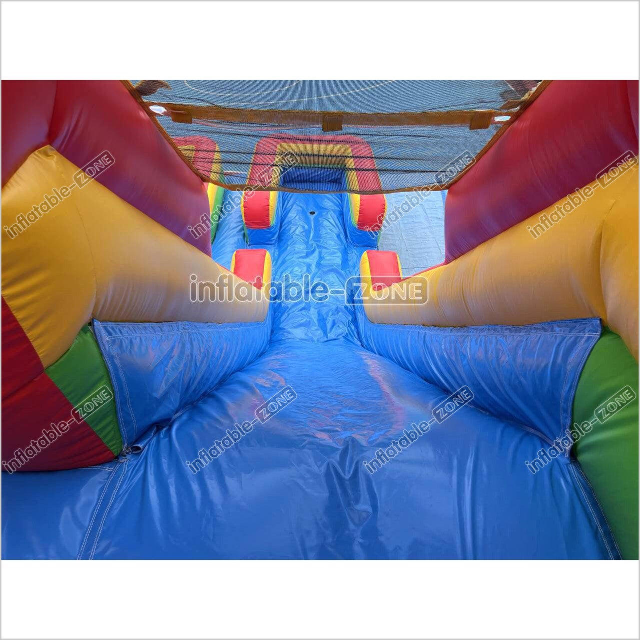 Inflatable Double Ride Giant Inflatable Double Lane Dry Slide Blow Up Bouncy Jumping Castle S ...