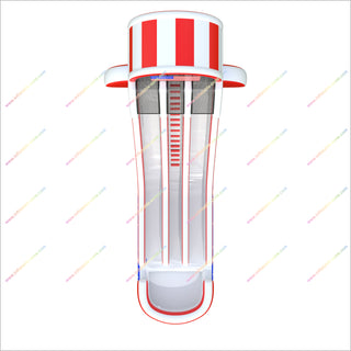 Usa-Themed Inflatable Double Lane Waterslide Stars American Flag Inflatable Water Slide For Pool Sale