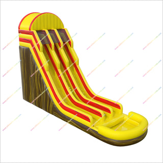 Inflatable Double Lane Waterslides Bouncy Jumping Castle Bold Yellow And Red Water Slides Inflatable With Pool
