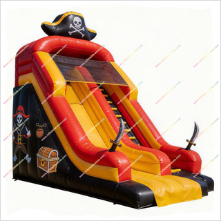 Pirate Themed Party Inflatable Dry Slide Commercial Castle Park Amusement Big Inflatable Slide For Sale