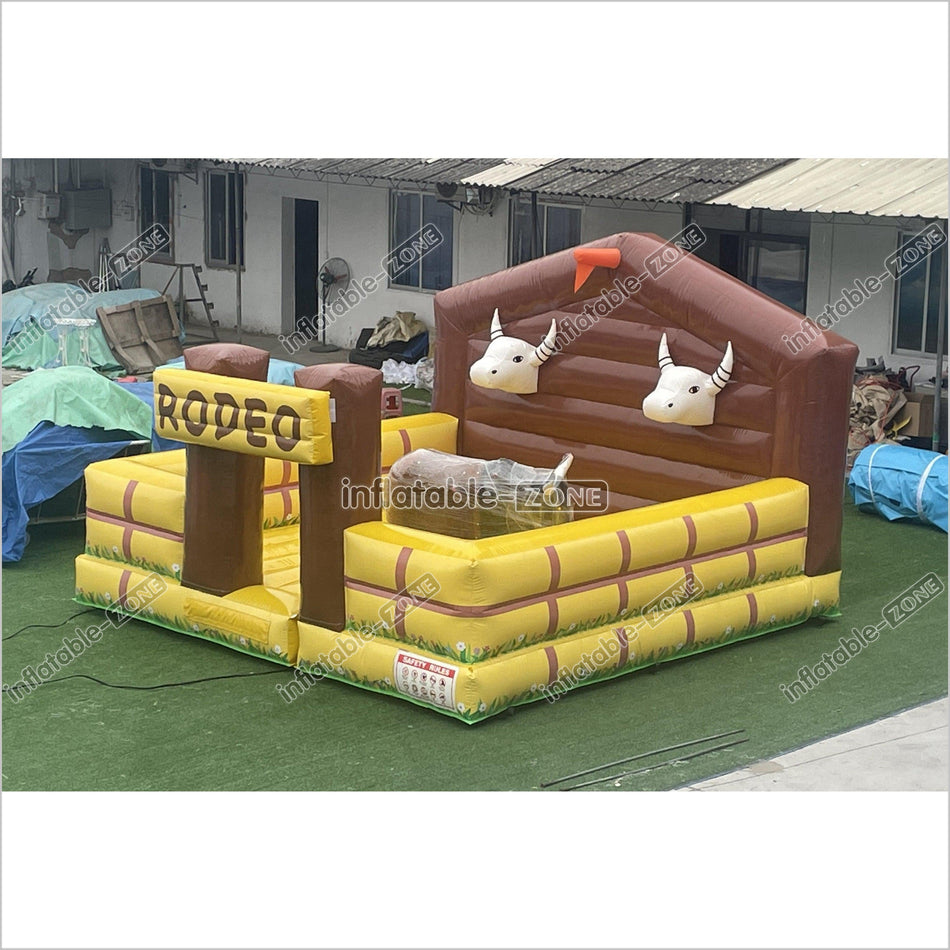 Pink Rodeo Bull Inflatable Sports Games Hire Rodeo Bull Inflatable Electronic Bull Mec