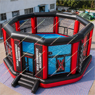 Inflatable Elimination Chamber Pool Fighting Training Equipment Elimination Chamber Inflatable Fighting Cage For Sale