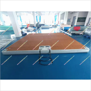 Inflatable Floating Dock With Ladder Water Mat Yoga Floating Island Platform Inflatable Dock For Boat