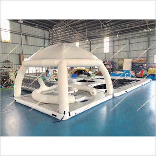 Blow Up Floating Dock Inflatable Swim Platform Fun Water Toys Inflatable Floating Docks Long Island Tent Party
