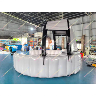 Commercial Inflatable Floating Pool Bar With Seats Indoor Inflatable Swimming Pool Built In Mini Fridge