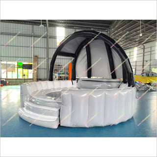Commercial Inflatable Floating Pool Bar With Seats Indoor Inflatable Swimming Pool Built In Mini Fridge